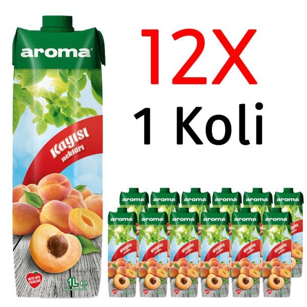 Aroma Nektar Kayısı Meyve Suyu 1L 12 Adet
