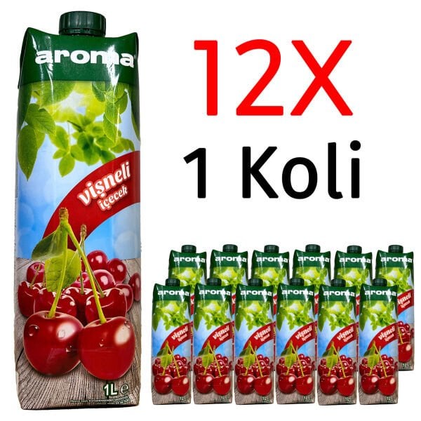Aroma Nektar Vişne Meyve Suyu 1L 12 Adet