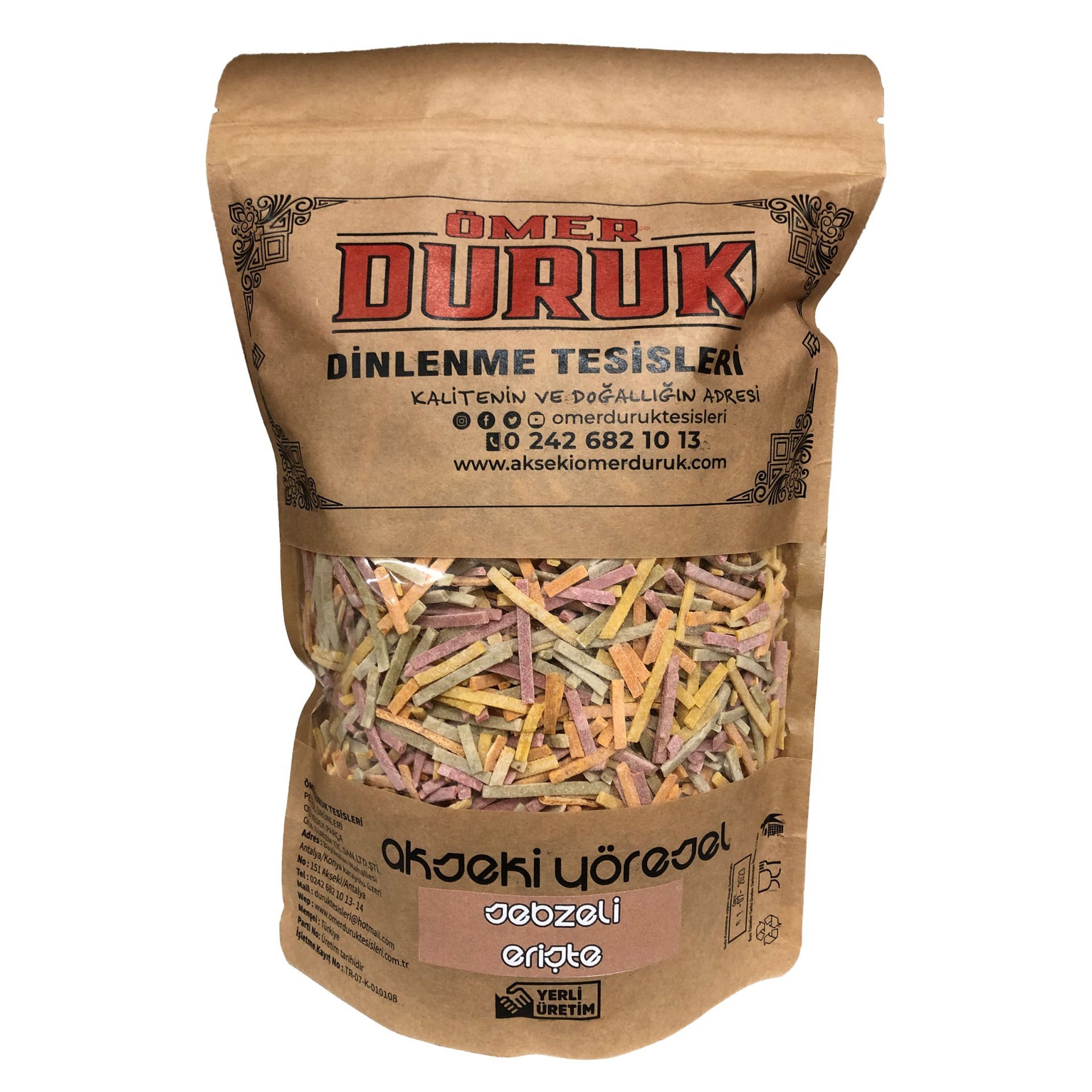 Ev Yapımı Sebzeli Erişte Makarna 700g Kraft