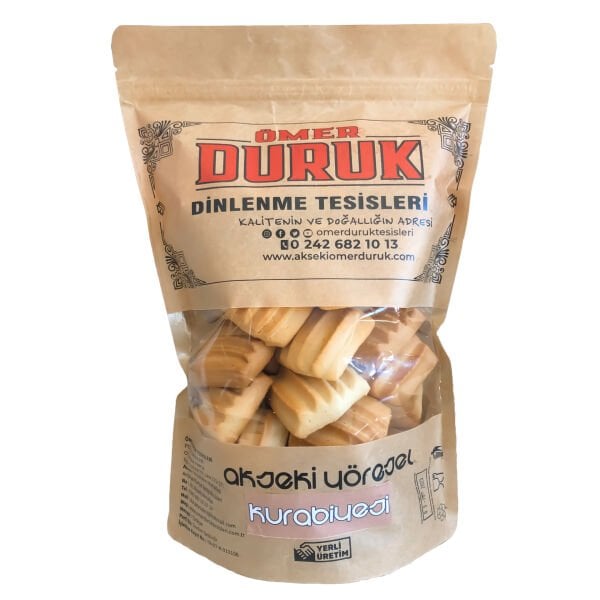 Akseki Ömer Duruk Ev Yapımı Akseki Kurabiyesi 500g Kraft