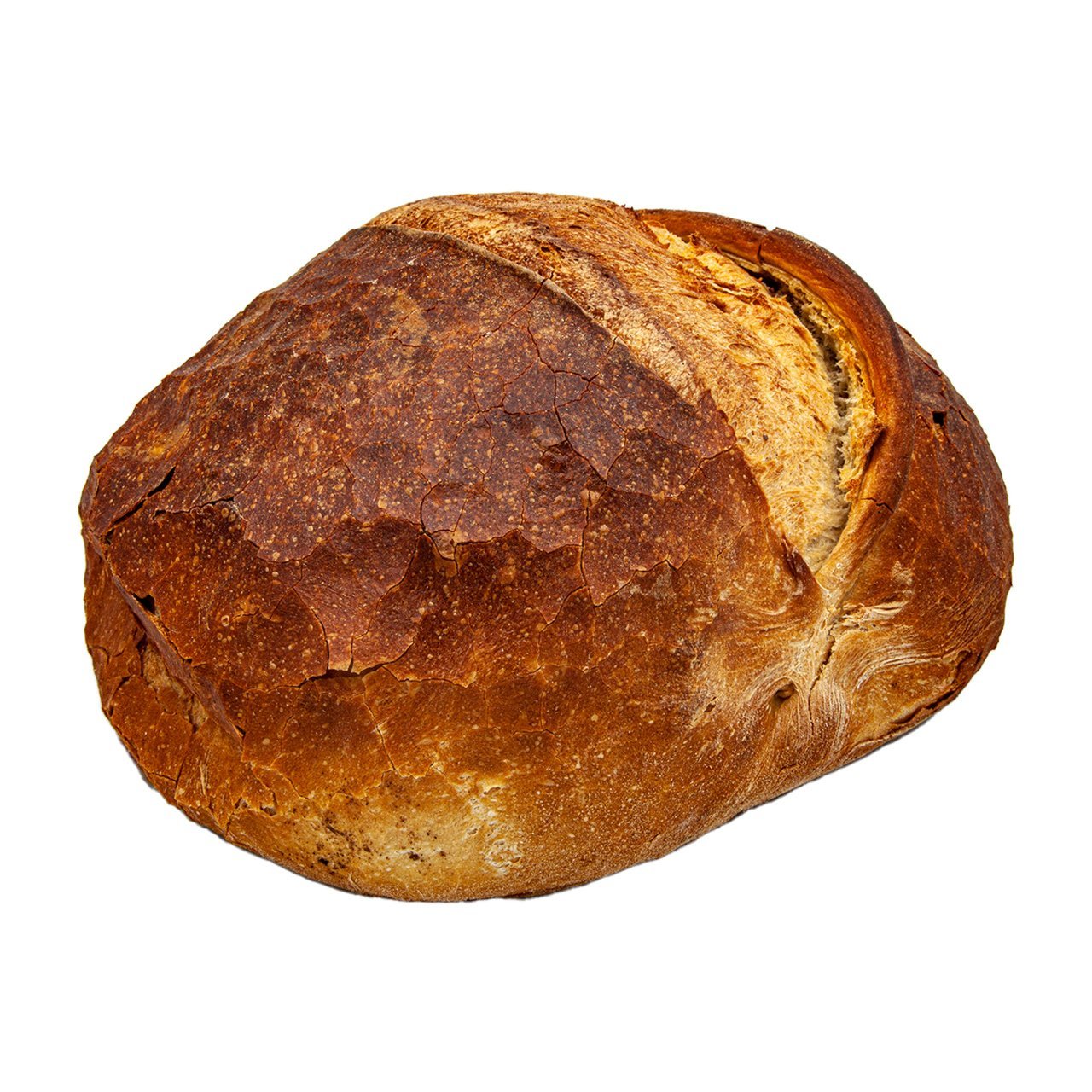 2000 GRAM EKŞİ MAYALI BEYAZ YUVARLAK MEŞE ODUN EKMEĞİ Bütün (Kesilmemiş)