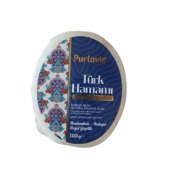 Purlavie Doğal Süngerli Sabun Türk Hamamı 100g
