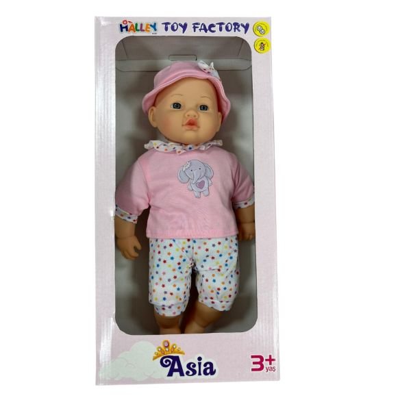 Halley Asia Oyuncak Bebek PEMBE ÇİZGİLİ