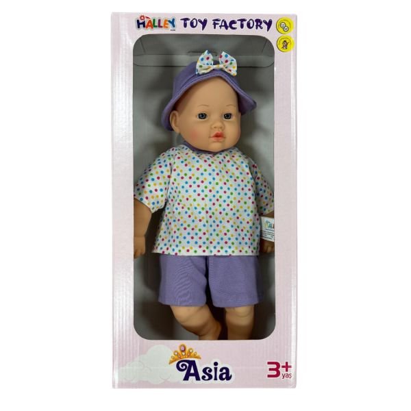 Halley Asia Oyuncak Bebek PEMBE ÇİZGİLİ