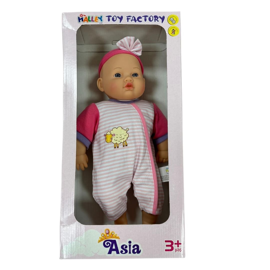 Halley Asia Oyuncak Bebek PEMBE ÇİZGİLİ