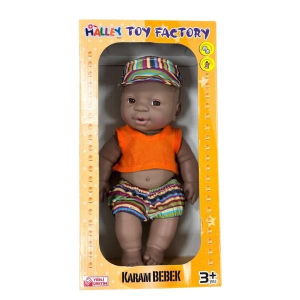 Halley Karam Bebek Oyuncak Bebek ÇİZGİLİ ELBİSELİ