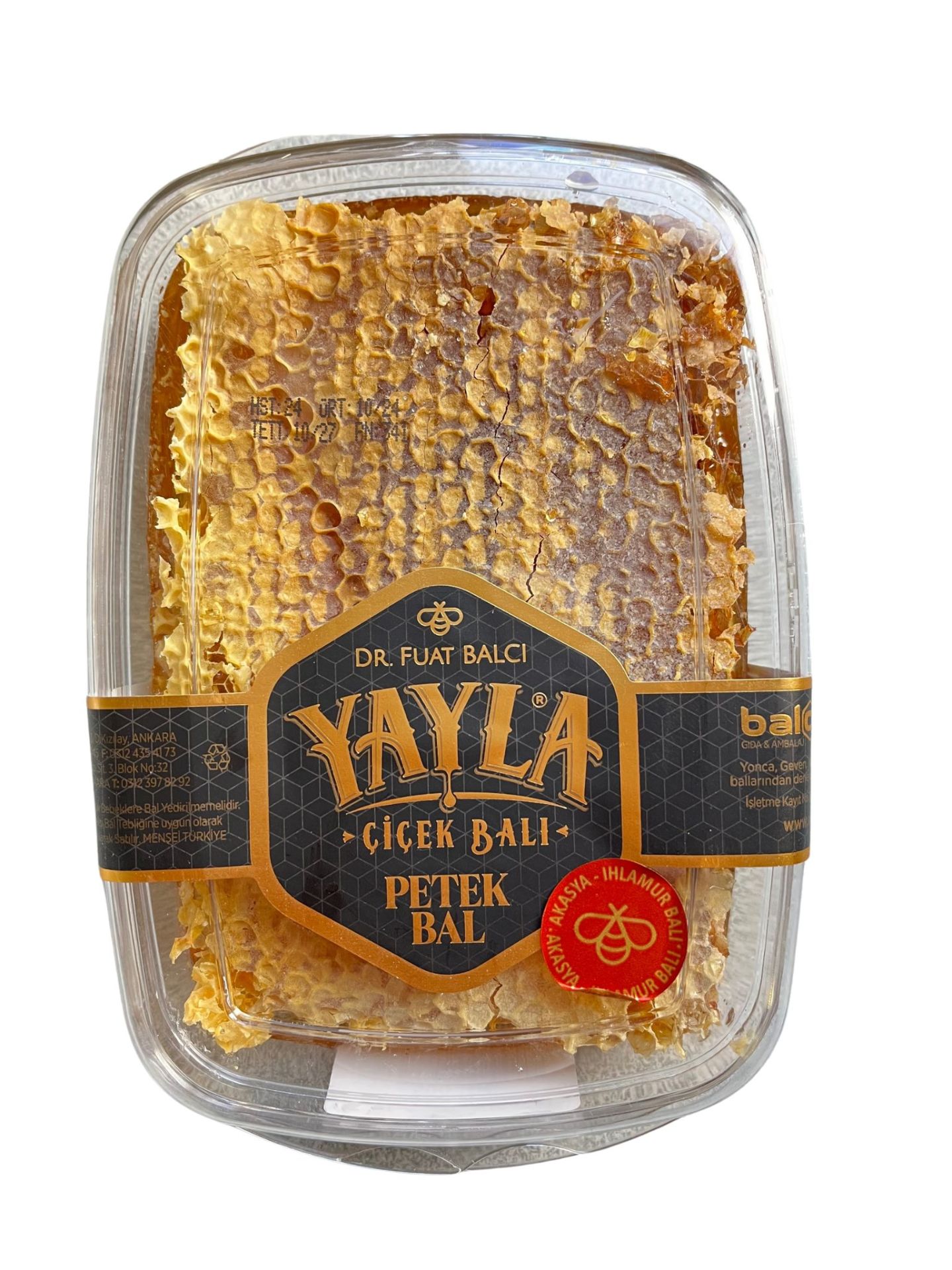 YAYLA ÇİÇEK BALI PETEK BAL (AKASYA-IHLAMUR BALI) 600 GR