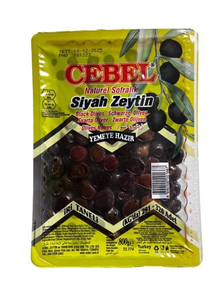 (CEBEL) SİYAH İRİ TANELİ ZEYTİN 800G