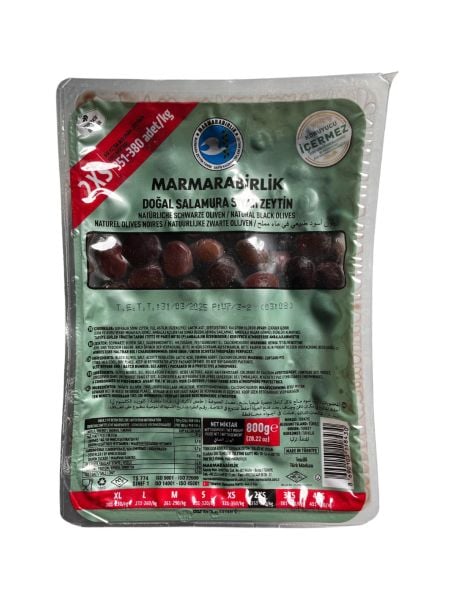 MARMARABİRLİK DOĞAL SALAMURA SİYAH ZEYTİN 800G