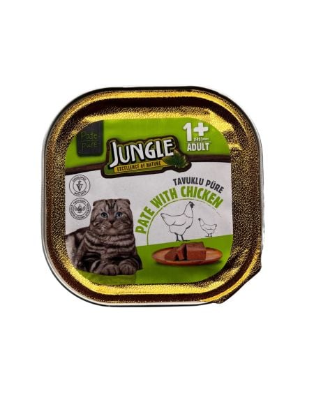 JUNGLE YETİŞKİN KEDİ (TAVUKLU PÜRE) 100G