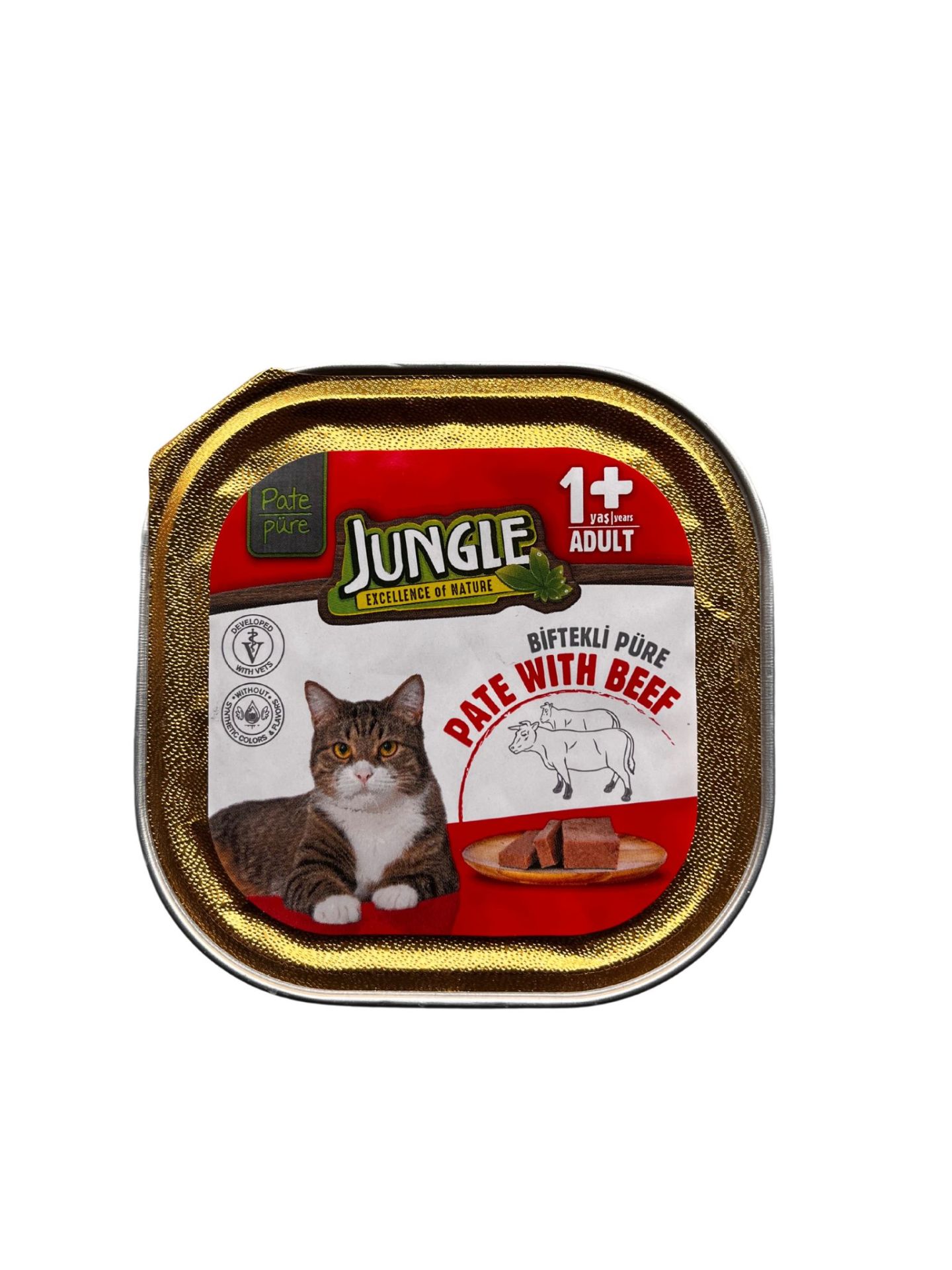 JUNGLE KISIR KEDİ DANA ETLİ PÜRE 100G