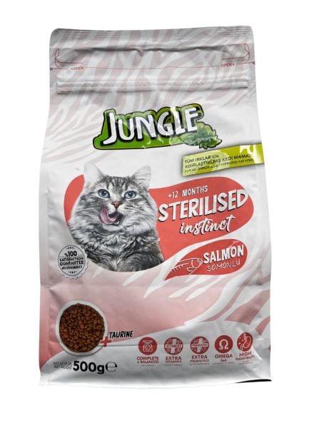JUNGLE KISIR KEDİ SOMONLU 500G