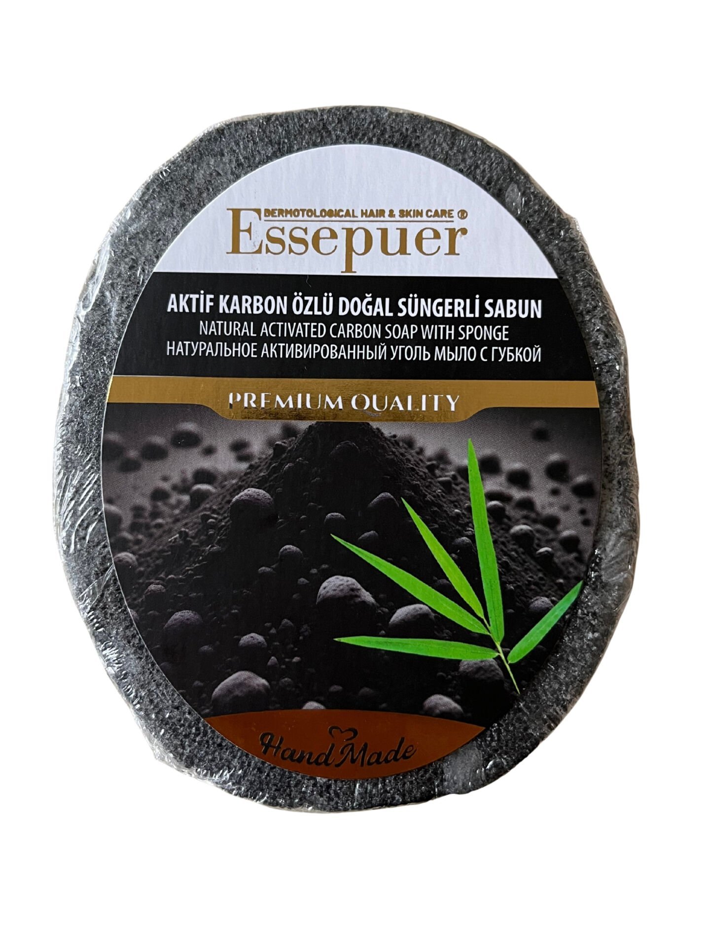 ESSEPUER AKTİF KARBON ÖZLÜ DOĞAL SÜNGERLİ SABUN 135 GR