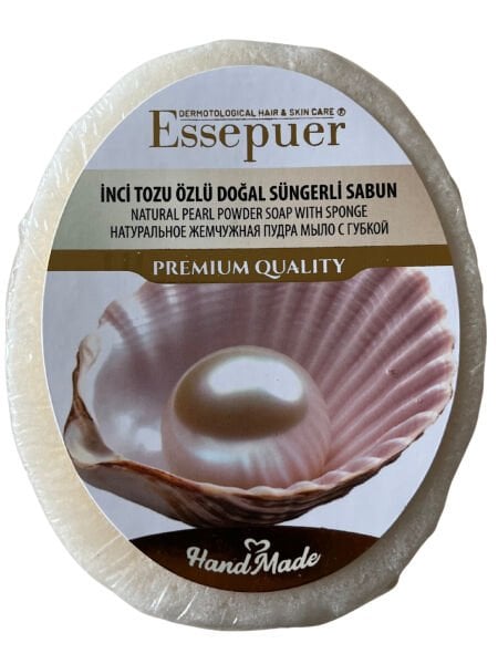 ESSEPUER İNCİ TOZU ÖZLÜ DOĞAL SÜNGERLİ SABUN 135 GR