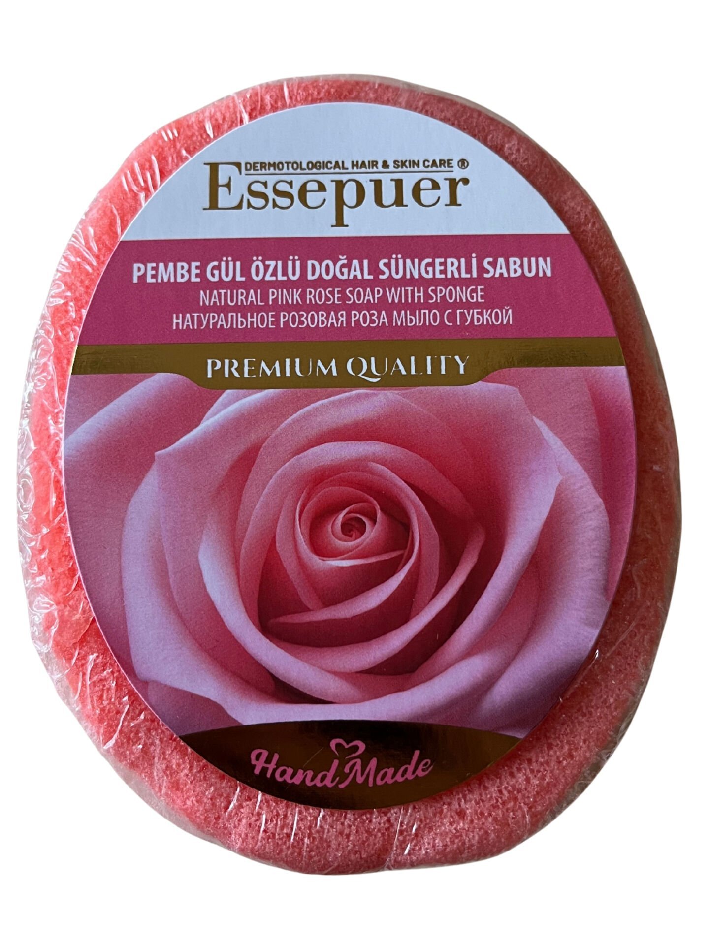 ESSEPUER PEMBE GÜL ÖZLÜ DOĞAL SÜNGERLİ SABUN 135 GR
