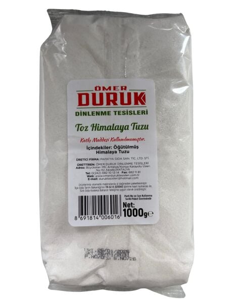 OMER DURUK HİMALAYA TUZU 1000GR BEYAZ TOZ