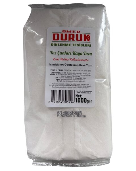 ÖMER DURUK ÇANKIRI KAYA TUZU 1000GR TOZ