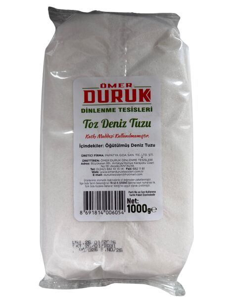 ÖMER DURUK DENİZ TUZU 1000GR TOZ
