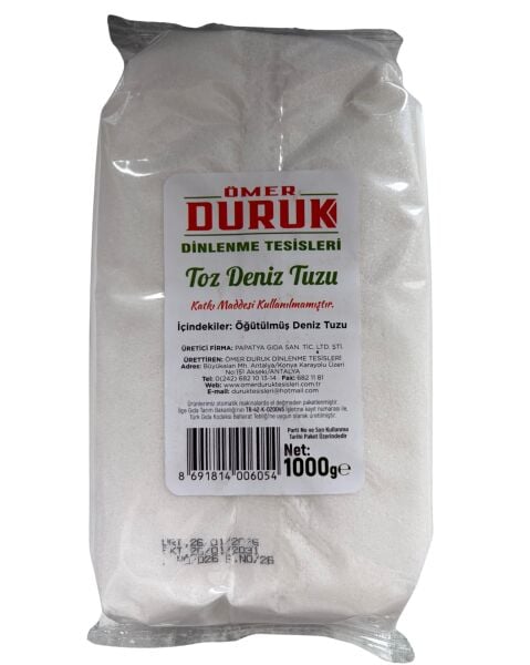 ÖMER DURUK DENİZ TUZU 1000GR TOZ