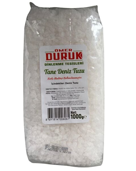 ÖMER DURUK DENİZ TUZU 1000GR TANE