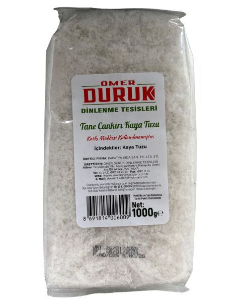 ÖMER DURUK ÇANKIRI KAYA TUZU 1000GR TANE