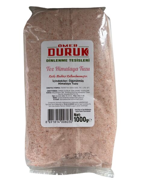 ÖMER DURUK HİMALAYA TUZU 1000GR PEMBE TOZ