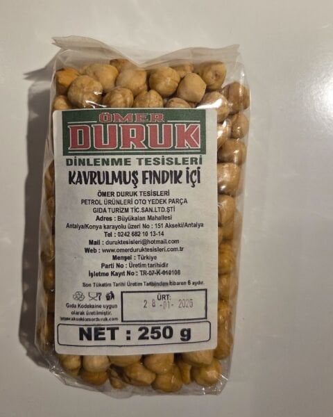 ÖMER DURUK ÇEREZ GİRESUN FINDIĞI 250GR