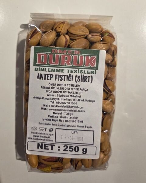 ÖMER DURUK ÇEREZ SİİRT FISTIĞI 250GR