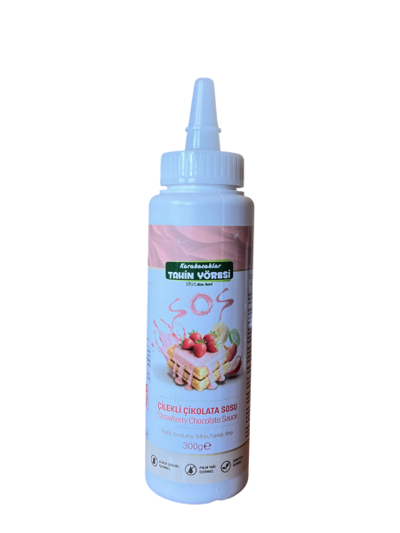KARABACAKLAR TAHİN YÖRESİ ÇİLEKLİ ÇİKOLATA SOSU 300G