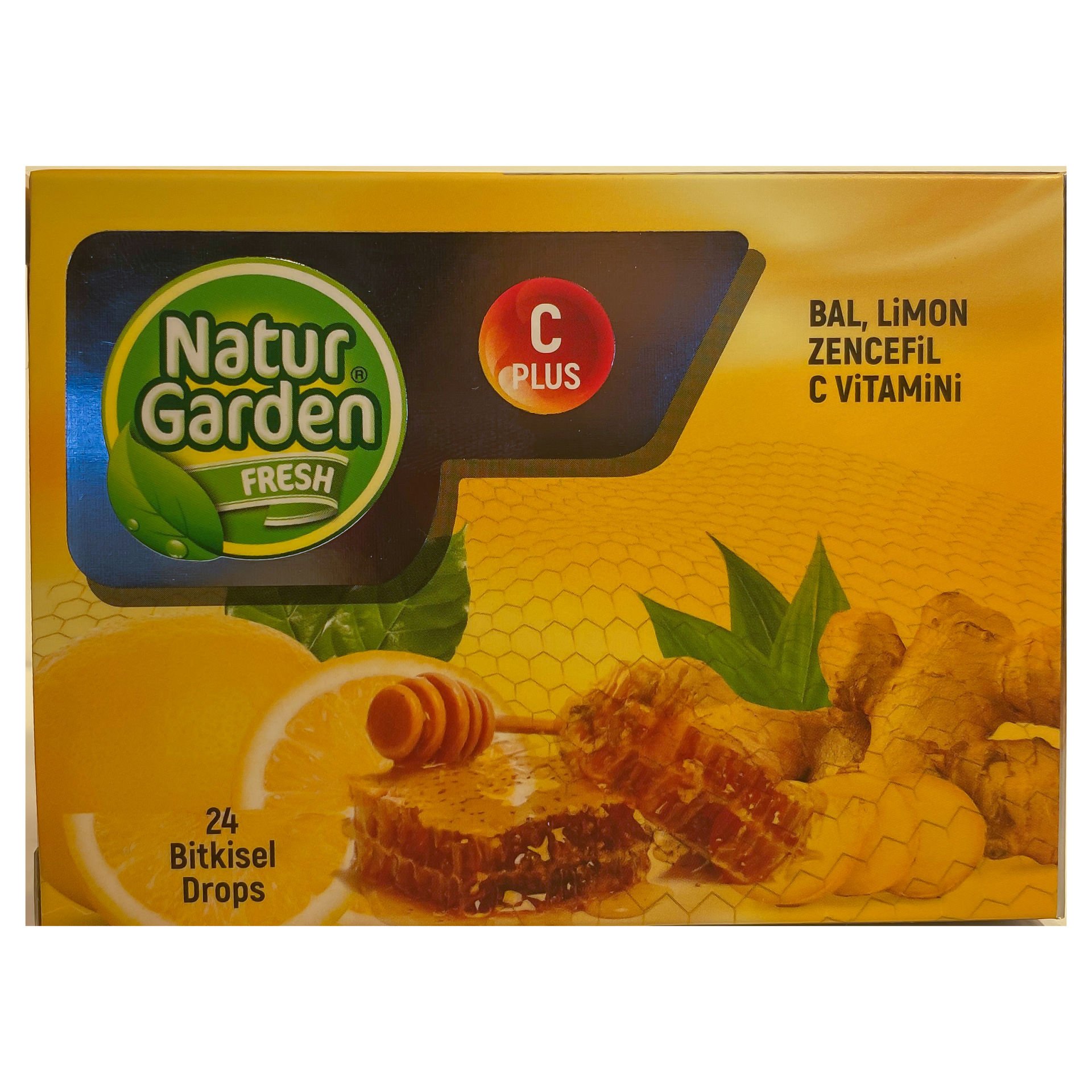 Natur Garden Bal, Limon, Zencefil, C Vitamini 24 Bitkisel Drops