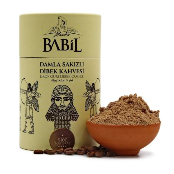 Mardin Babil Damla Sakızlı Dibek Kahvesi 200g Karton Silindir Kutu