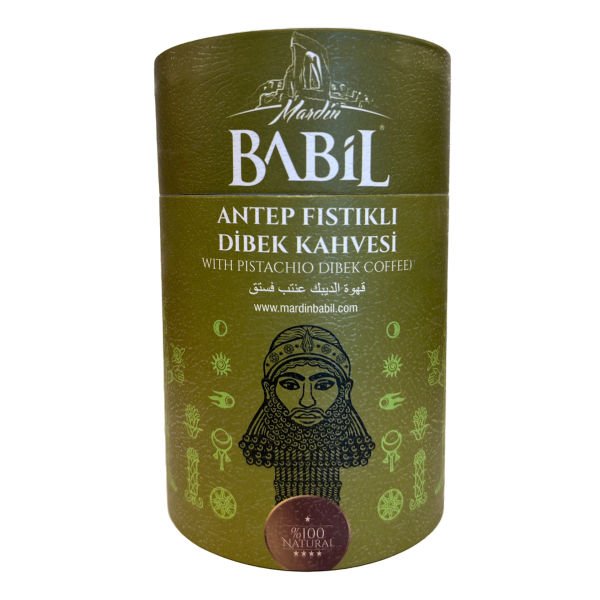 Mardin Babil Antep Fıstıklı Dibek Kahvesi 200g Karton Silindir Kutu