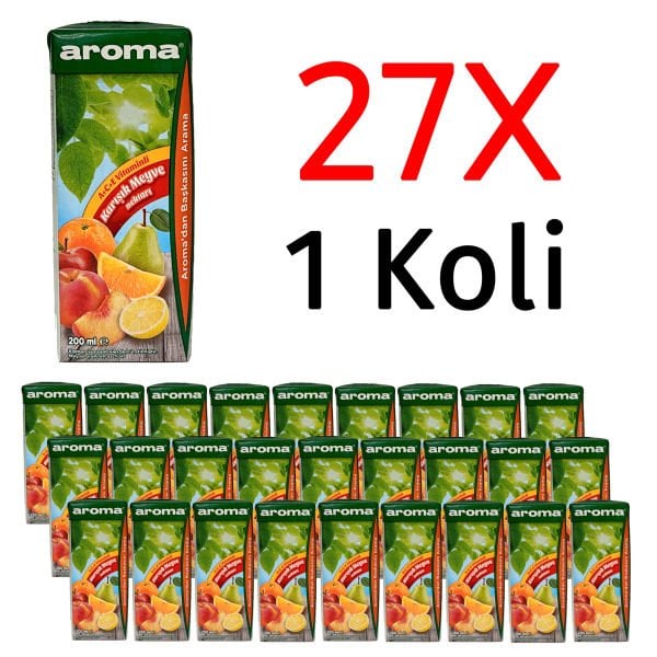 Aroma Nektar Karışık Meyve Suyu 200ml 27 Adet