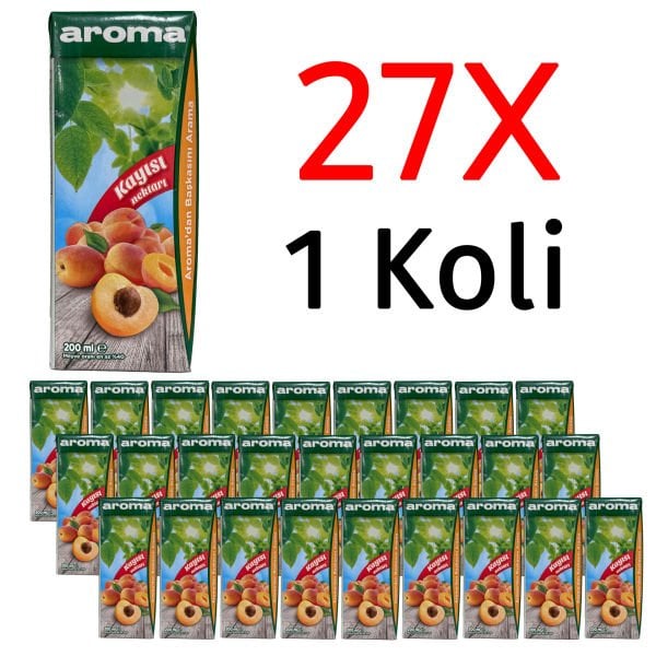 Aroma Nektar Kayısı Meyve Suyu 200ml 27 Adet