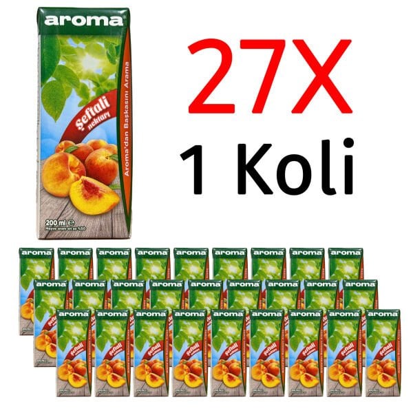 Aroma Nektar Şeftali Meyve Suyu 200ml 27 Adet