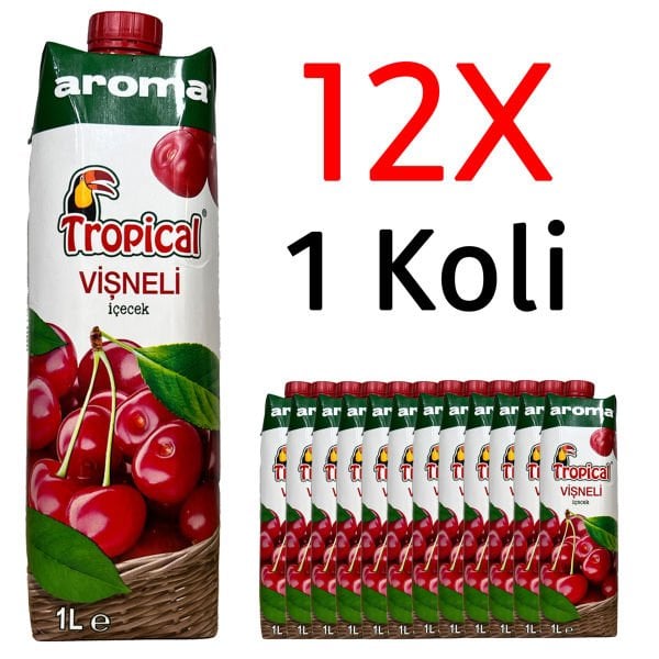 Aroma Tropical Vişne Meyve Suyu 1L 12 Adet