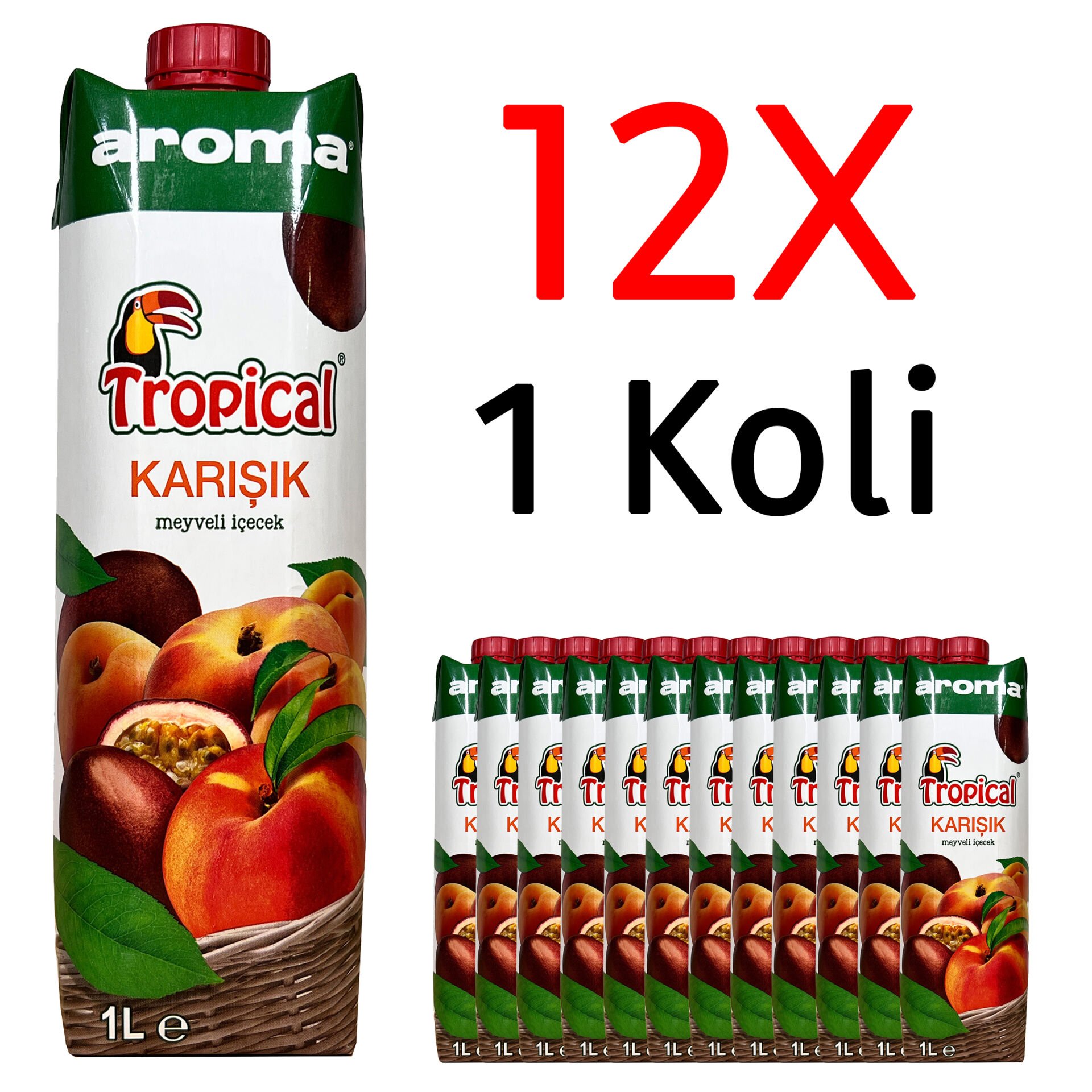 Aroma Tropical Karışık Meyve Suyu 1L 12 Adet