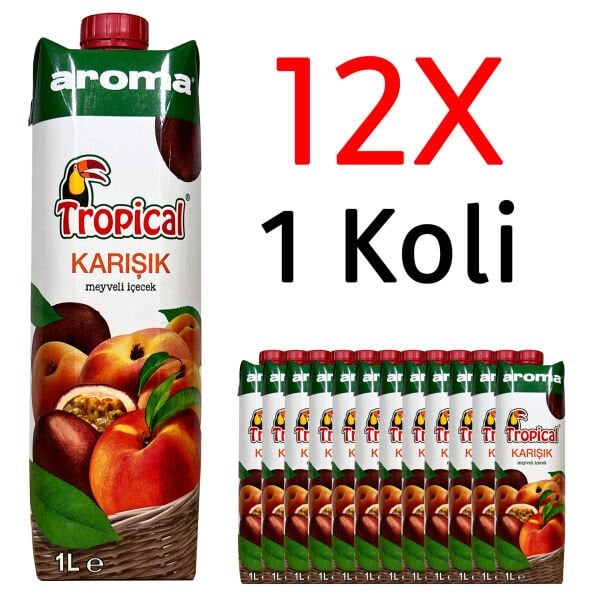 Aroma Tropical Karışık Meyve Suyu 1L 12 Adet