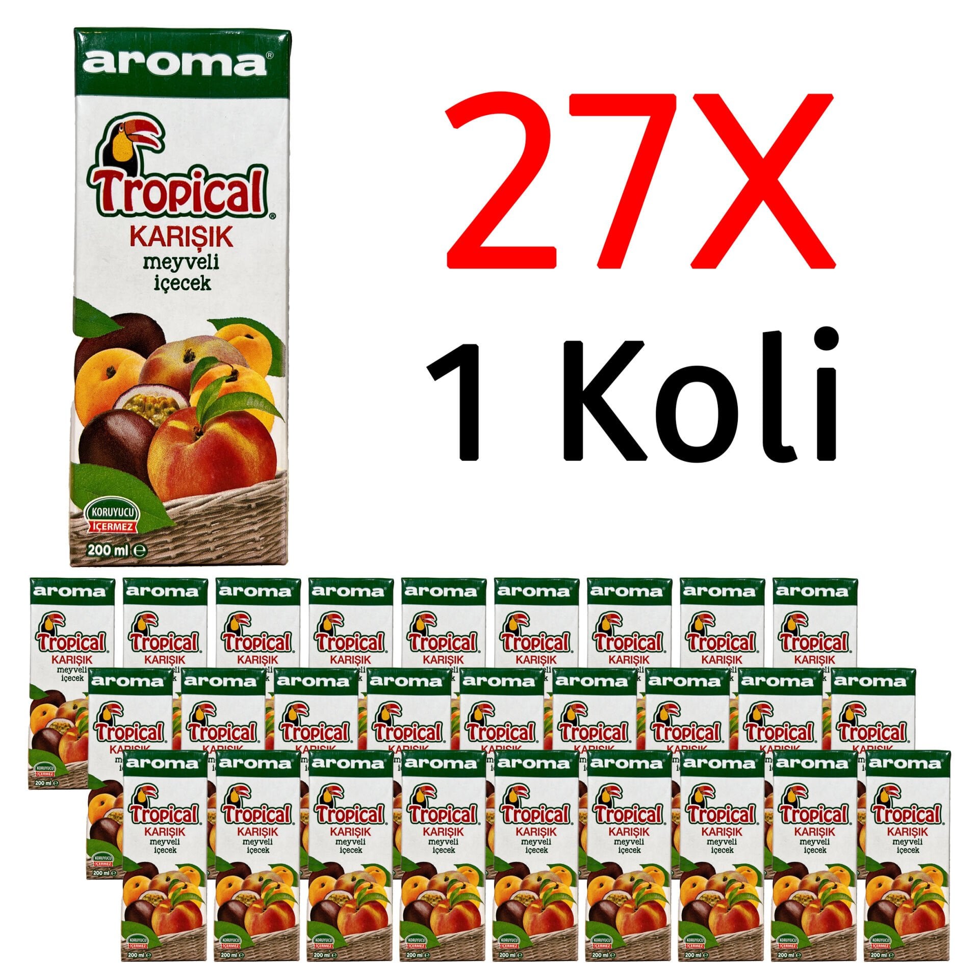 Aroma Tropical Karışık Meyve Suyu 200ml 27 Adet