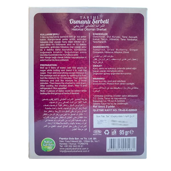 Natur Garden Tarihi Osmanlı Şerbeti