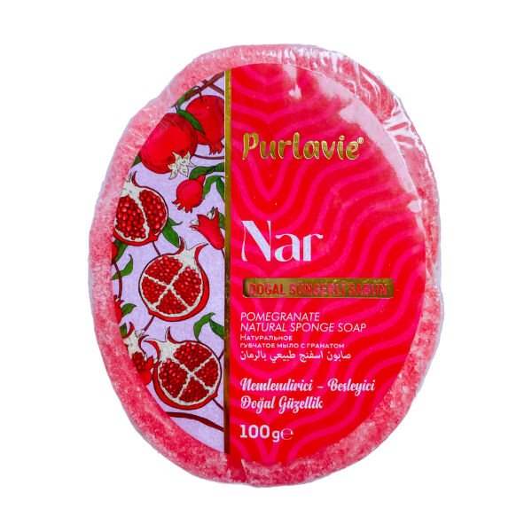 Purlavie Doğal Süngerli Sabun Nar 100g