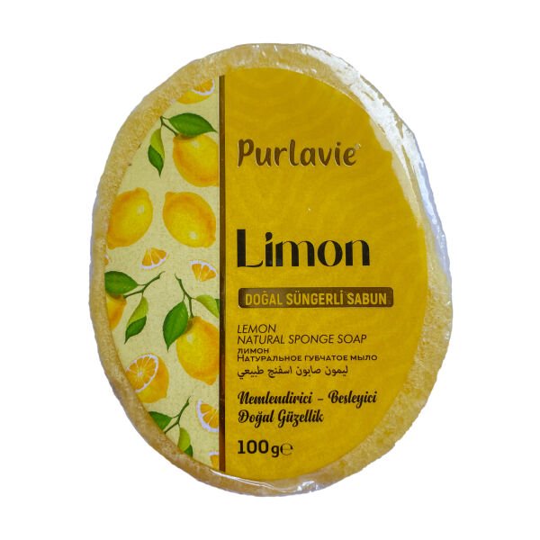 Purlavie Doğal Süngerli Sabun Limon 100g