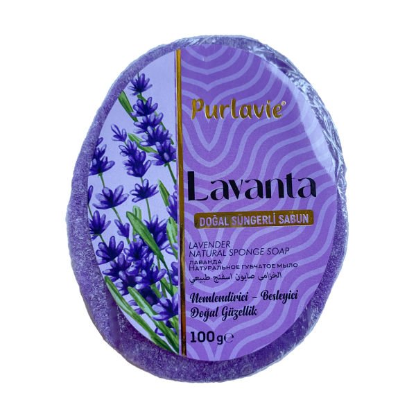 Purlavie Doğal Süngerli Sabun Lavanta 100g